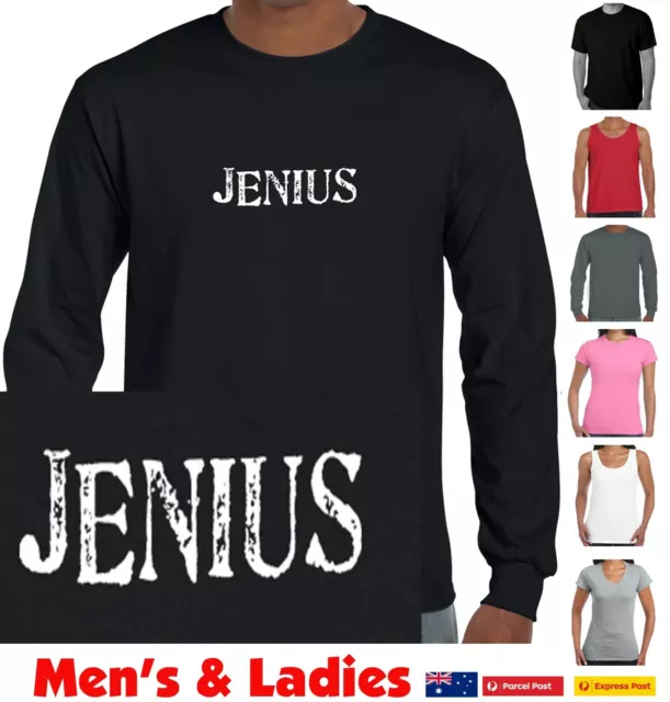 Jenius Genius Smart Stupid Teacher Student Gist present New Retro Funny T-shirts