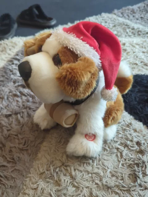 Animated Christmas Xmas Singing Dog (Lonely This Christmas) Saint Bernard