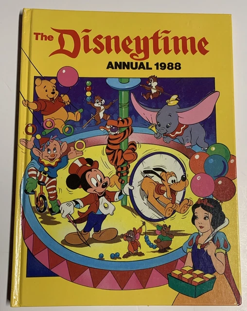 WALT DISNEY THE Disneytime Annual 1988 Hardcover Book Puzzles Mickey
