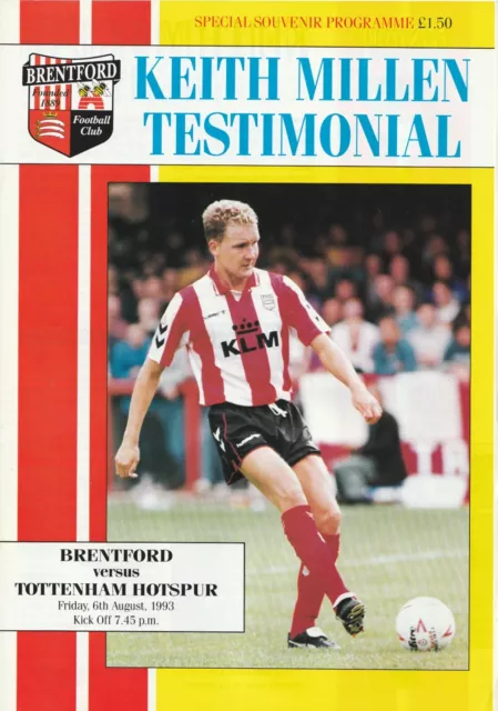 Brentford v Tottenham Hotspur (Spurs) 6 August 1993 Programme