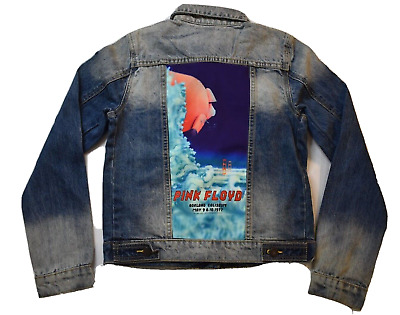 Wolfgang's DragonFly Clothing Youth Girls Pink Floyd Blue Denim Jacket NWT S