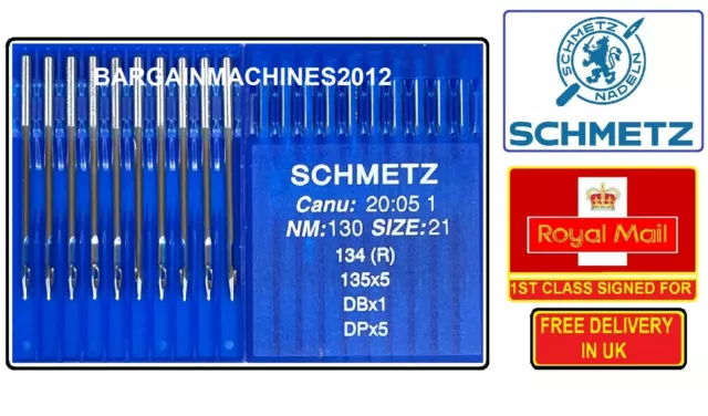 Schmetz Dpx5 Nm:130 Size:21 Industrial Sewing Machine Regular Point Needles