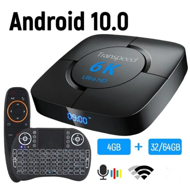 Décodeur TV Android 10, prise en charge du WiFi 2022 GHz/ 5GHz, 2 Go + 16  Go, multilingue, Bluetooth, lecteur multimédia intelligent 2.4G, nouveau