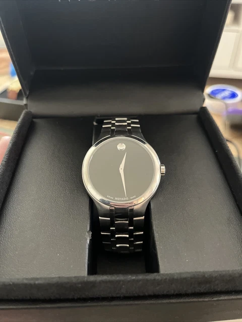 Movado Swiss Made Stainless Steel Museum 01.1.14.1085 Men's Wristwatch Watch!