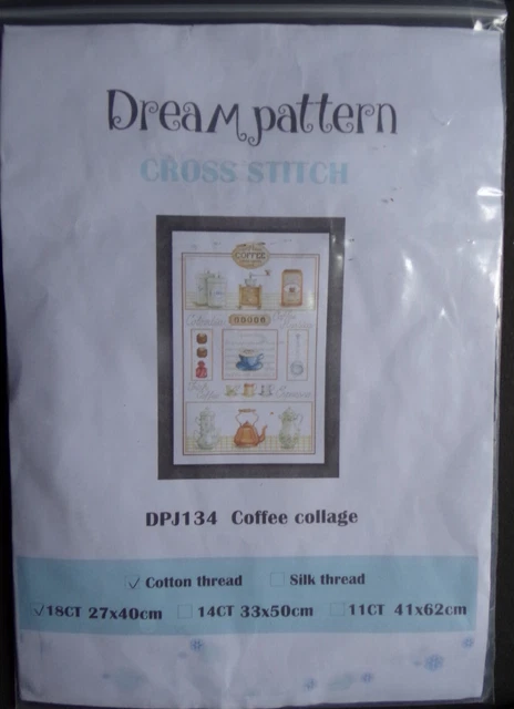 kit point de croix compté DREAM PATTERN : Coffee collage