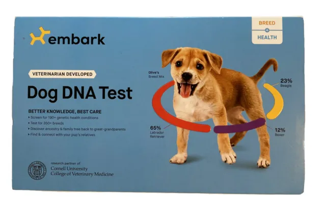 Embark Breed Identification & Health Condition DNA Test for Dogs Open Box