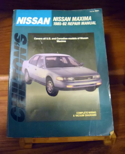 Nissan Maxima 1985 - 1992 US & Canada Models Chilton Repair Manual Book