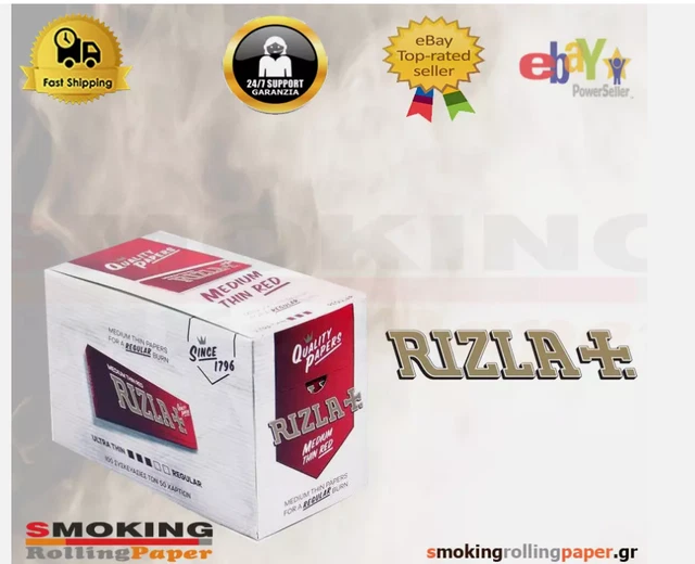RIZLA RED ROLLING PAPERS REGULAR SMALL SIZE 50 SHEETS PER PACK RIZLA RED ROLLING PAPERS REGULAR SMALL SIZE 50 SHEETS PER PACK