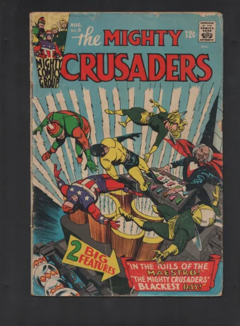 Archie Comics The Mighty Crusaders August 1966 NO#6 Comic Book Comicbook