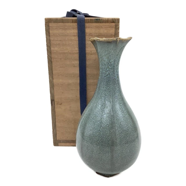 Tokoname yaki ware Japanese Ikebana Flower Vase with Box by Tanigawa Seizan F/S