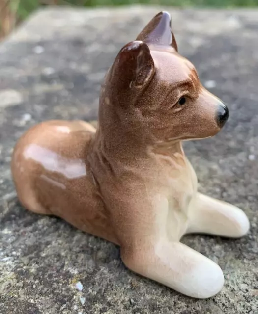 Rare Vintage Hornsea Pottery Dog Figure Alsatian German Shepherd 2