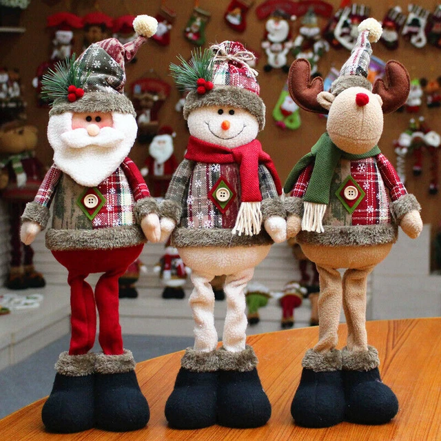 Xmas Decoration Doll Santa Claus Snowman Elk Plush Toys Christmas Ornaments DEU 2
