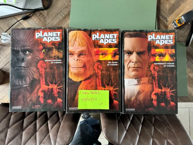 Sideshow Collectibles Planet of the Apes 1/6 figures - Dr Zaius, Taylor, Gorrill