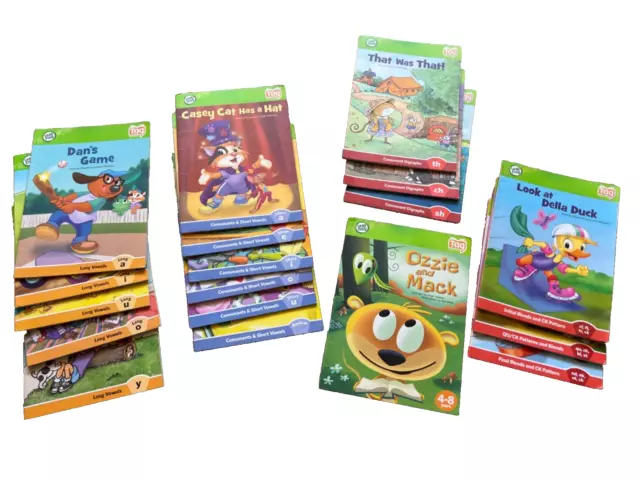 Lot of 18 Leap Frog TAG Softcover Books Long Vowels Short Vowels MORE