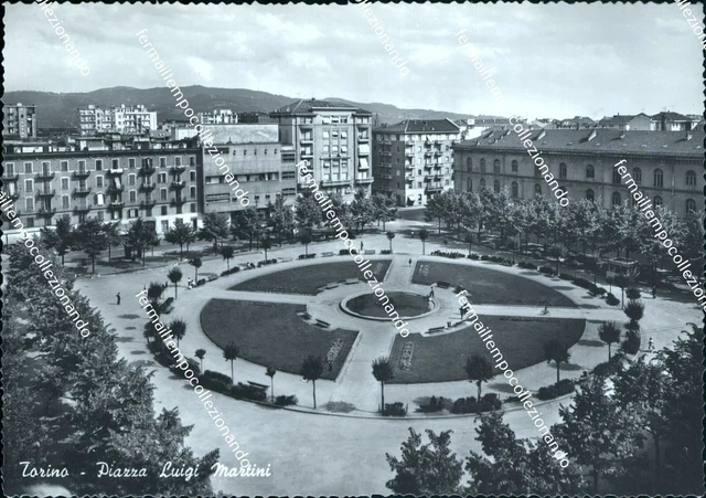 cg312 cartolina torino citta'   piazza luigi martini piemonte