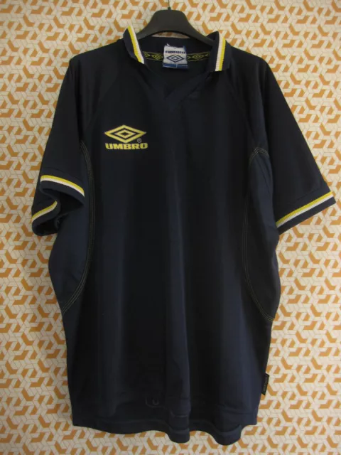 Maillot Umbro Marine et jaune Vintage Jersey football retro Manche courte - M