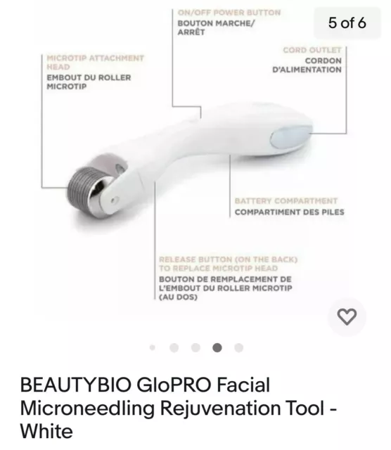 BEAUTYBIO GloPRO Facial Microneedling Rejuvenation Tool-White(No Sprayer Bottle) 2