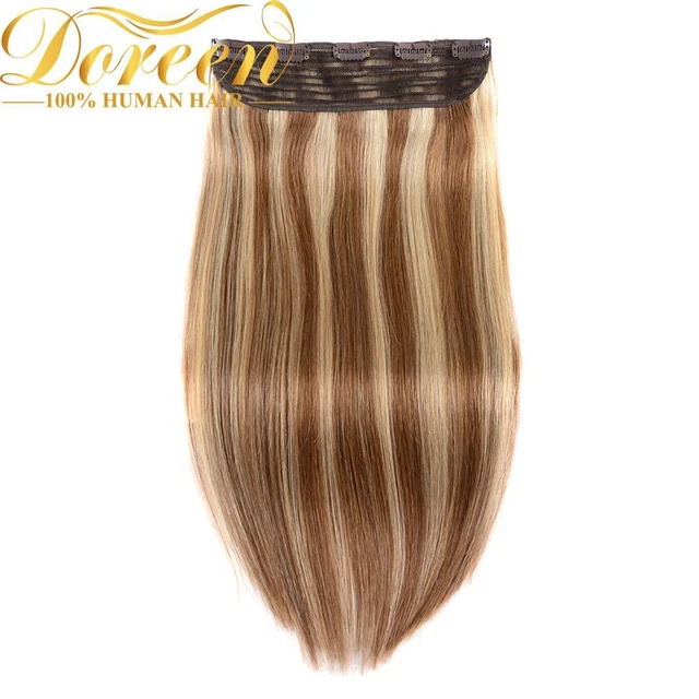 Macchina per capelli brasiliana Remy clip in un unico pezzo estensioni per capelli umani