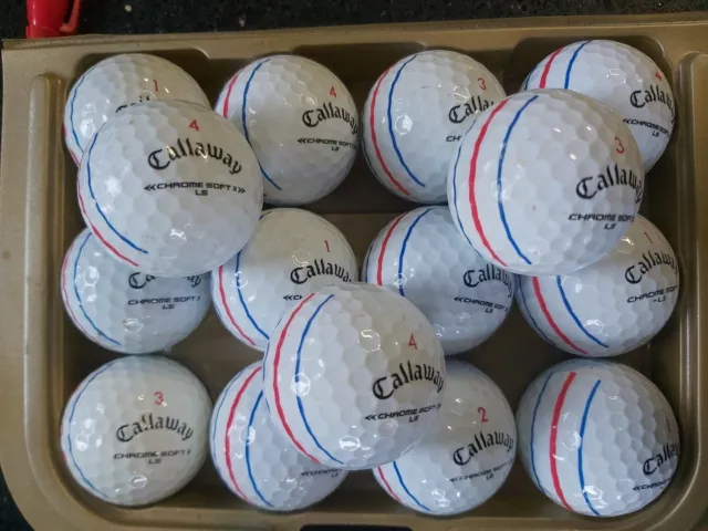 15 callaway chrome soft triple track x/ls pearl /a golf balls FREE POSTAGE