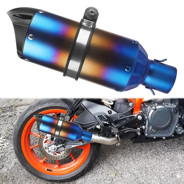 51mm Slip On Motorcycle ATV Exhaust Muffler Pipe For YZF R6 R1 GSXR750 CBR600