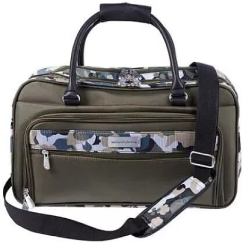 Samantha Brown Carry-All Travel Bag - Olive Geo Camo - NWT