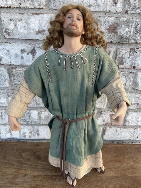Vintage Ashton Drake Jesus Porcelain Head Feet Hands Titus Tomescu Signed 18”