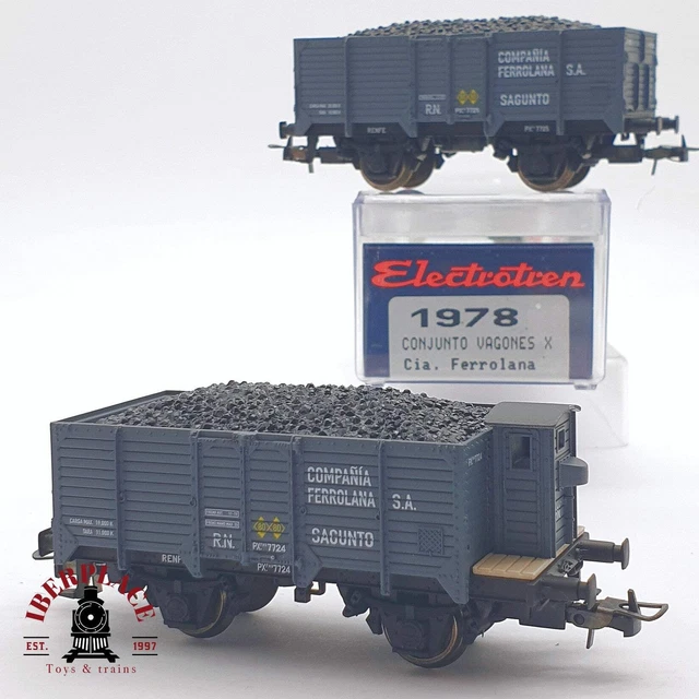 H181-Electrotren 1910 Vagón de bordes altos X-2 con balconcillo H0 - 1/87