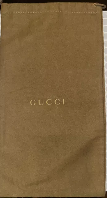 Gucci Shoe Bag Dust Cover Italy Brown Cotton Storage Single Authentic