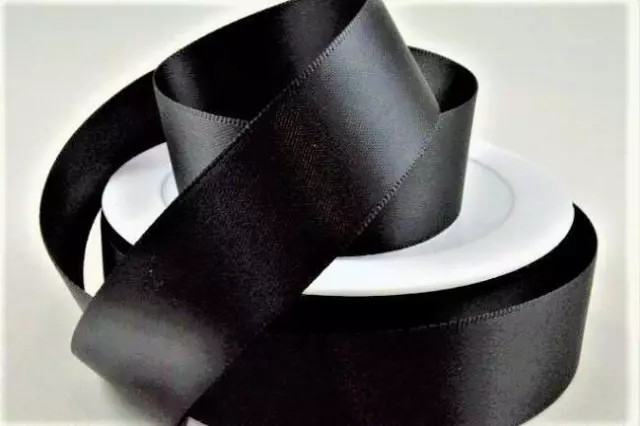 Eichenholz doppelseitiger Satin 15 mm x 25m schwarz