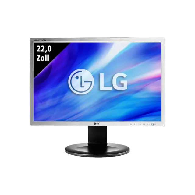 LG Flatron E2210PM-SN 22 Zoll Monitor 1680x1050 WSXGA+ TN 5ms Silber Bildschirm