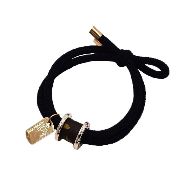 METAL RING PENDANT Hair Rope High Elastic Rubber Band Low Horse Tail