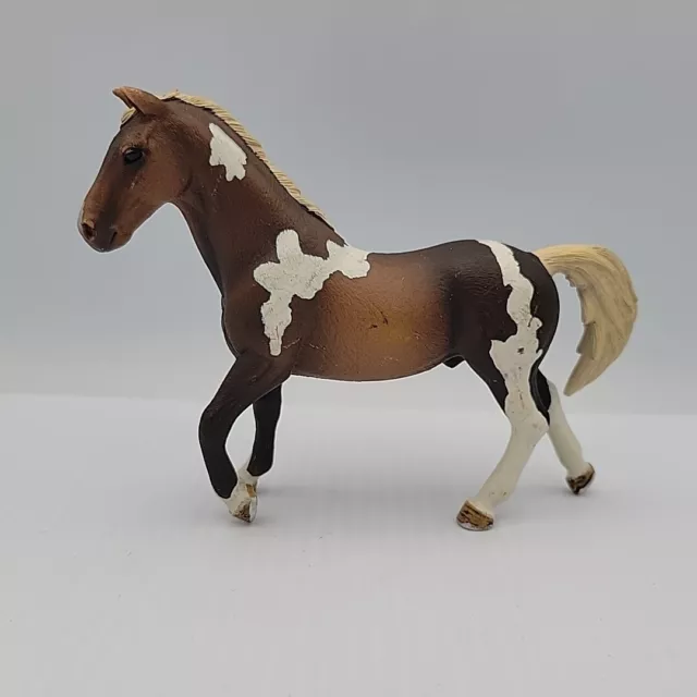 Schleich 2013 Trakehner Stallion Horse 13756 Dark Brown and White Retired