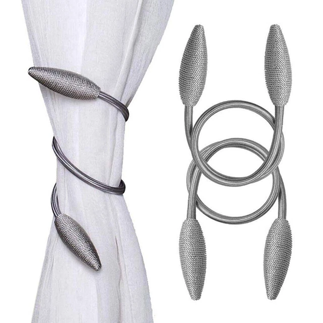Beautiful Alloy Solid Curtain Holders Tieback Gray Set of 2 Pcs 3