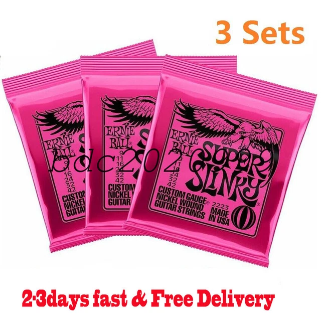 3/6 Sets Ernie Ball 2221/2223 Regular Slinky Electric Guitar Strings 10-46/9-42