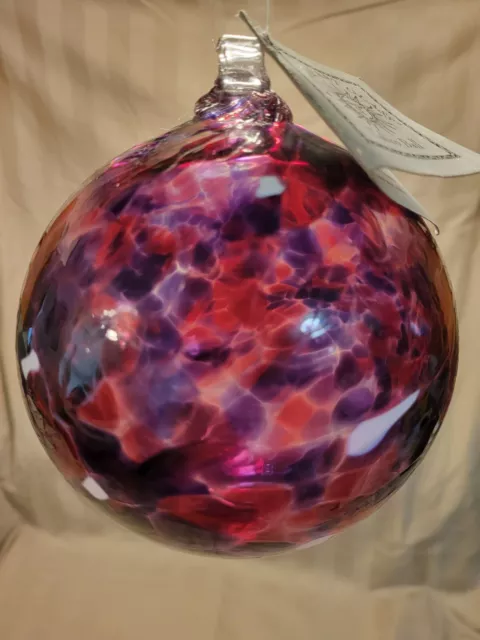 Kitras Large-Size Friendship Ball Art Glass Ornament Purple/Amethyst