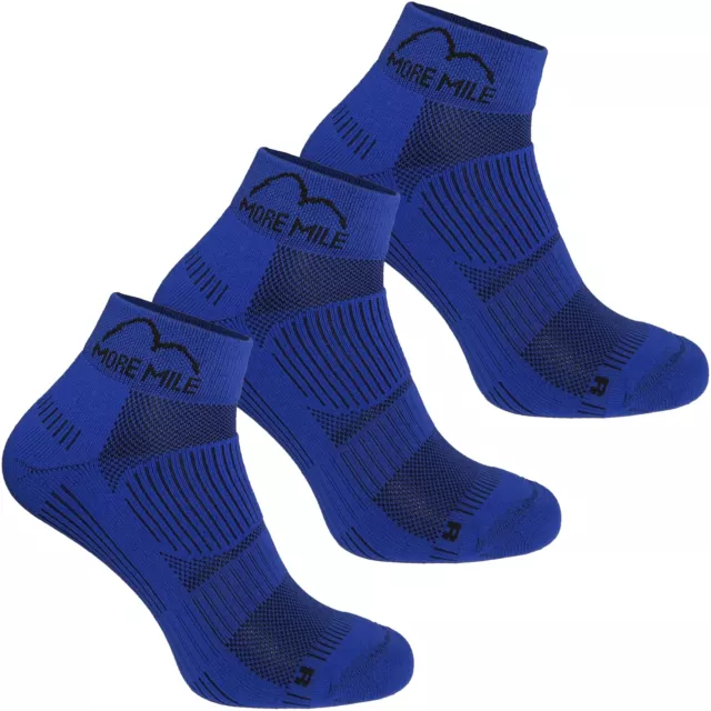 More Mile London 2.0 (3er-Pack) umweltfreundliche Laufsocken - blau