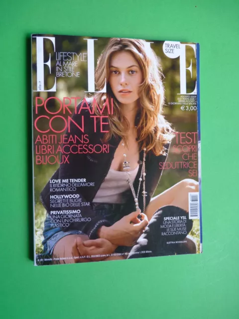 Elle Magazine Italia Agosto 2008 Elettra Rossellini Wiedemann Keanu Reeves