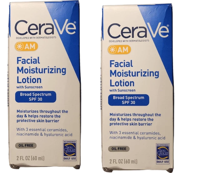 CERAVE AM FACIAL Moisturizing Lotion Sunscreen SPF 30, 60ml Exp 2024
