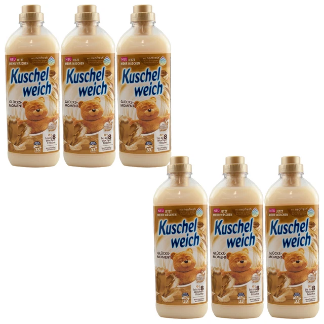 Kuschelweich Fabric Softener Happy Moments 6x 33.8oz for 198 Washes Up 8 Weeks