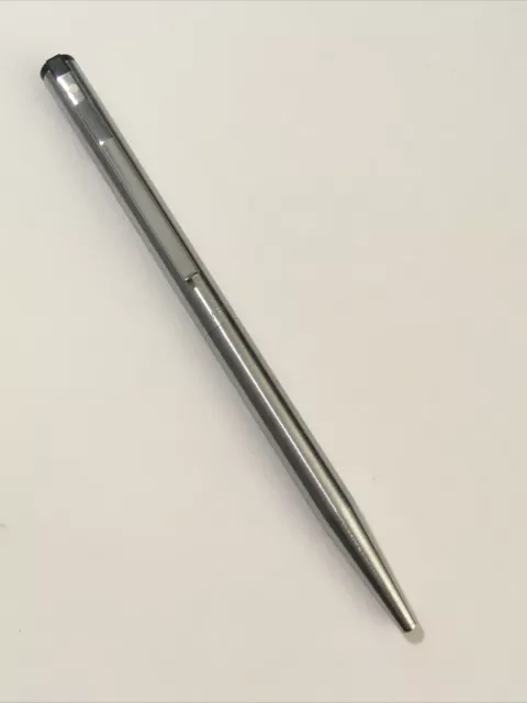 Sheaffer Trz Stainless Steel Chrome Trim Ballpoint Pen-Usa-Black Ink.