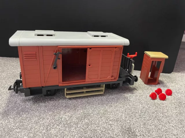 Playmobil RC Train - Brown Freight Car Box Wagon 4111 - G Scale LGB. Good C.