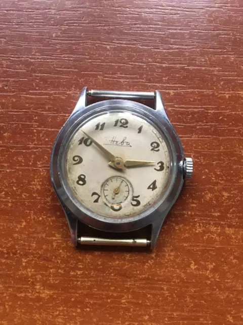 OLD NEVA НЕВА PCHZ Soviet USSR mechanical wrist watch 1950