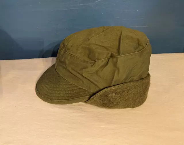 VTG Cap Cold Weather Permeable Size L 7 1/8 - 7 1/4 Army Green Military Alamo Co
