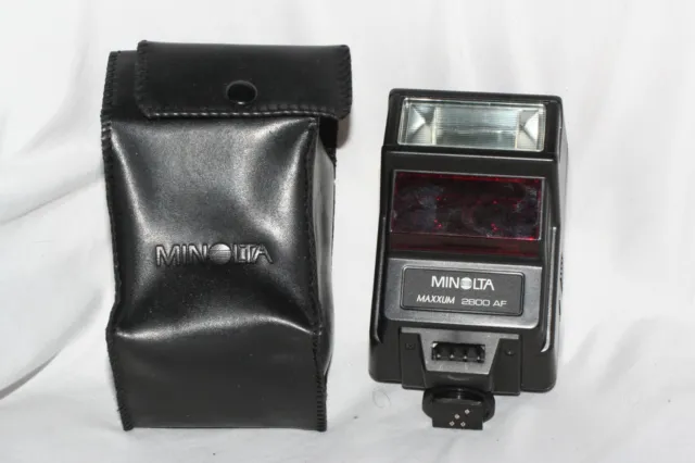Minolta Maxxum 2800AF shoe mount flash with case