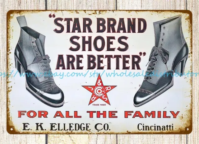 star brand shoes are better metal tin sign unique decorative accessories
