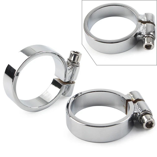 For Harley XL Ironhead Sportster 1000 Model 1957-1985 Exhaust Port Clamps Chrome