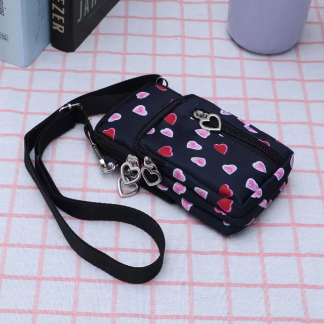 Mini Heart Crossbody Bag Vertical Single Shoulder Bag Cell Phone Purse Wallet