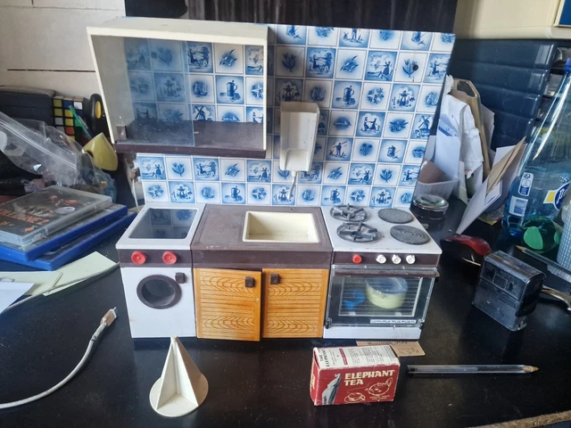 Lot Jouets Cuisine Vintage Comme Maman : évier, Frigo Et Accessoires