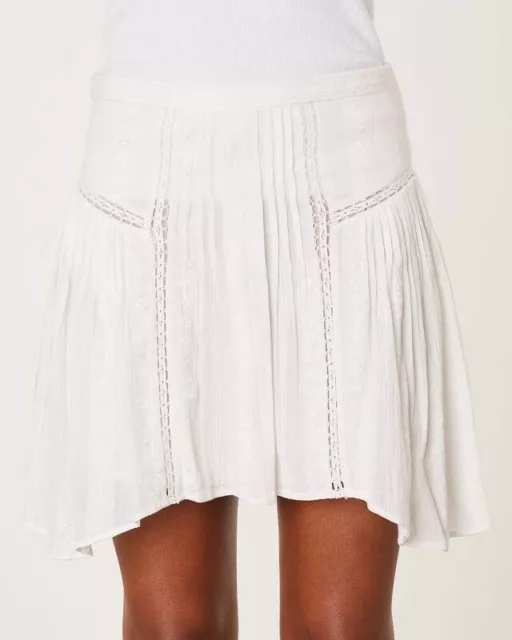 NWOT Isabel Marant Etoile Women's Jorena Embroidered White Laced Mini Skirt L 40