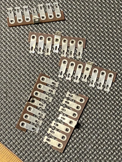 NOS lot 5 pc 7-lug 2.25" terminal strips tag boards P-to-P amp wiring eyelet